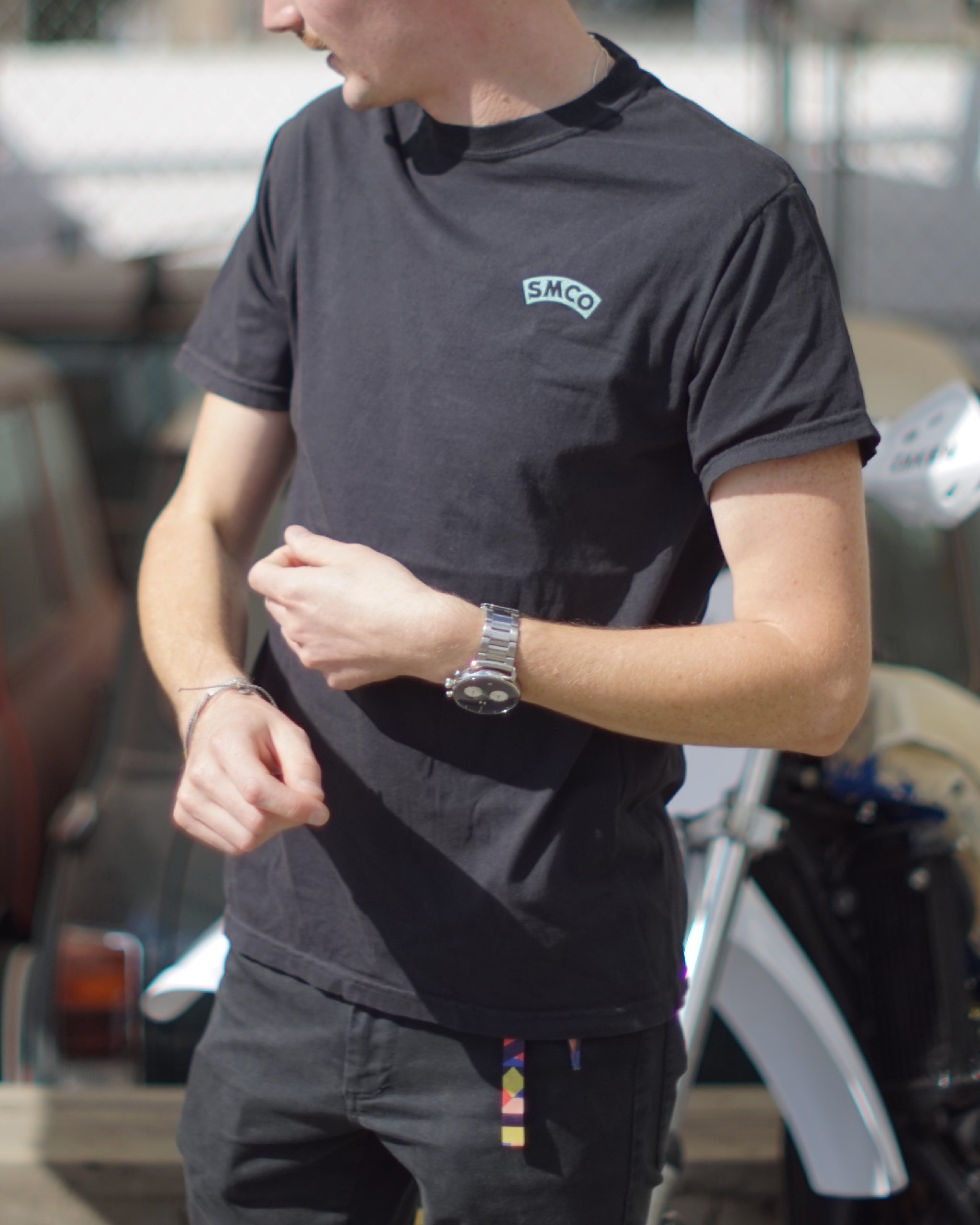 Smco Merch SMCO Classic Heavyweight Shop T-Shirt (Almond Green) – Steveston Motor Co