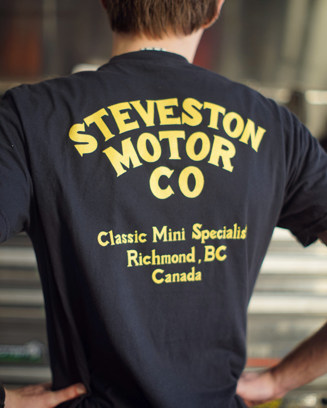 Smco Merch SMCO Classic Heavyweight Shop T-Shirt (Yellow) – Steveston Motor Co