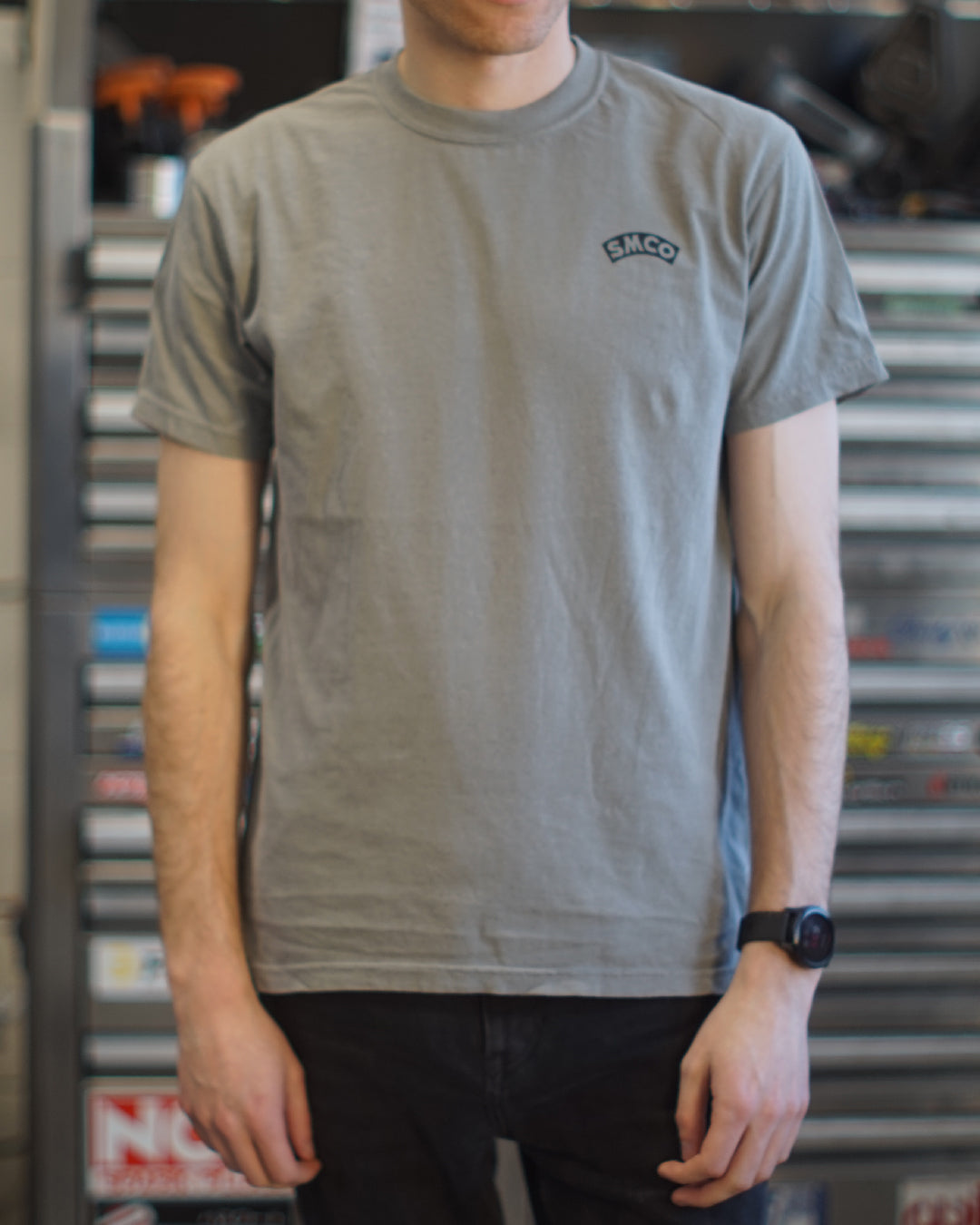 Smco Merch SMCO Classic Heavyweight Shop T-Shirt (Dove Grey) – Steveston Motor Co